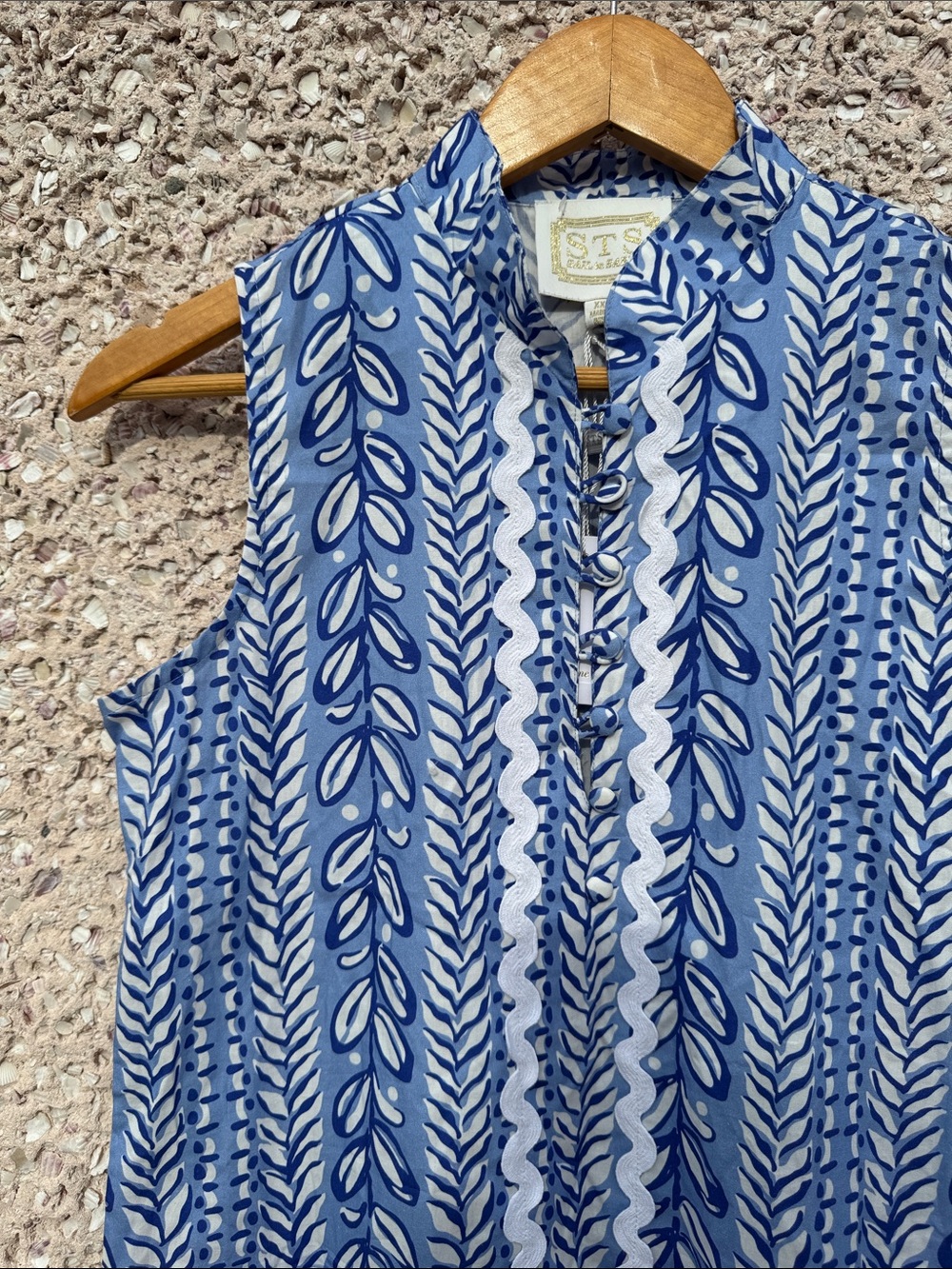 Sail to Sable Hydrangea Ric Rac Dress NWT